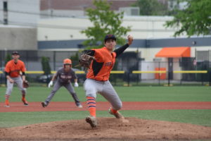 Matt Mondrone delivers a pitch against Pawling on May. 17. Mondrone allowed two earned runs in four innings of work as Tuckahoe won 10-4.
