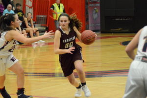 Gabby Marraccini drives to the hoop against Eastchester on Jan. 9.