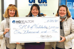 Hudson Gateway presents $1K to SPCA