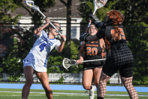 Molly Krestinski speeds toward the net against the Black Horses. Photos/Mike Smith