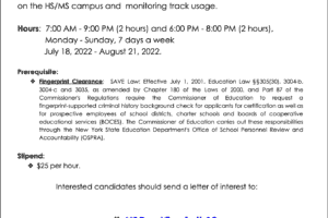 Eastchester School District seeks Field Supervisor