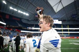 Bronxville celebrates winning the Class C state title on Dec. 6, 2025.