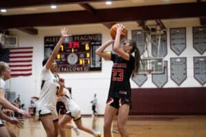 Chloe Angello takes a shot against Clarkstown South on Dec. 29.