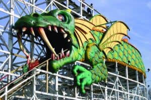 Playland’s historic Dragon Coaster catches fire